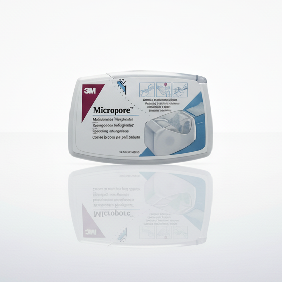 Micropore Vliespflaster 5 m x 2,5 cm mit Abroller für Gasaustausch in Zuchtprojekten.